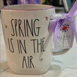 Rae Dunn Cream Mug with Spring Motif